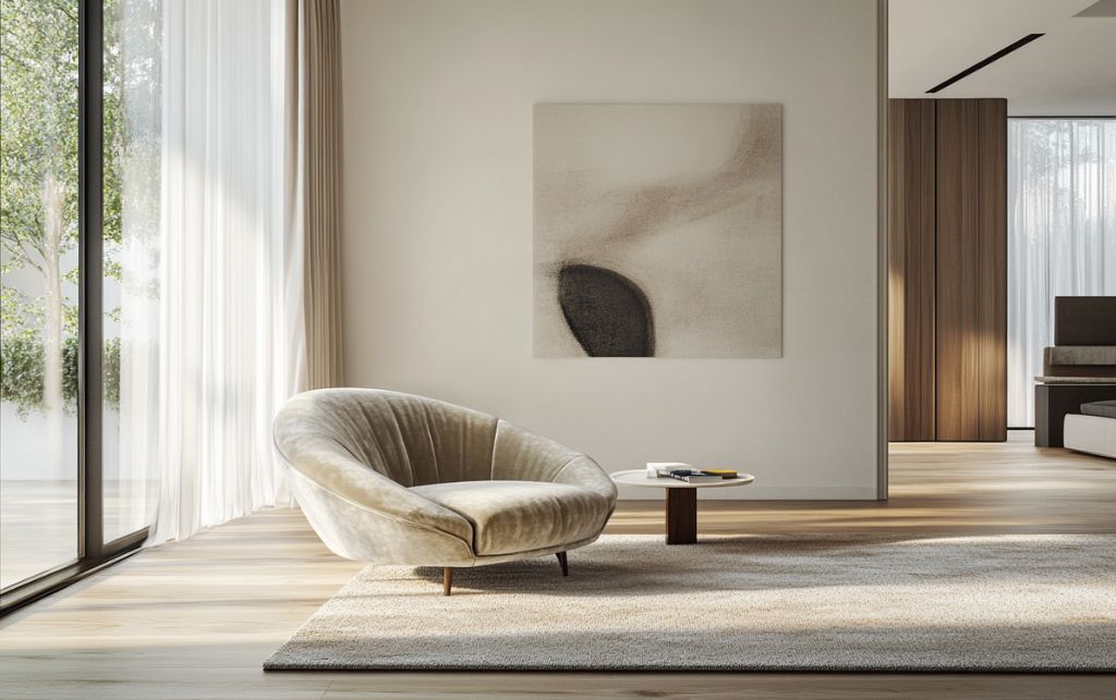 Luxury tub chairs in an elegant living room setting