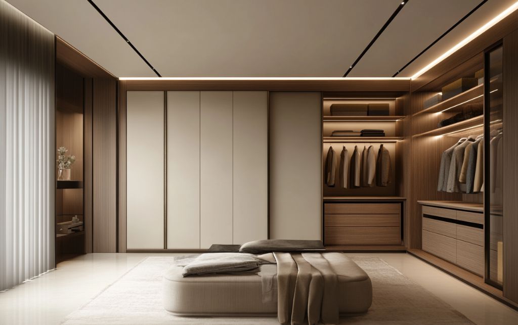 Sophisticated built-in wardrobe design