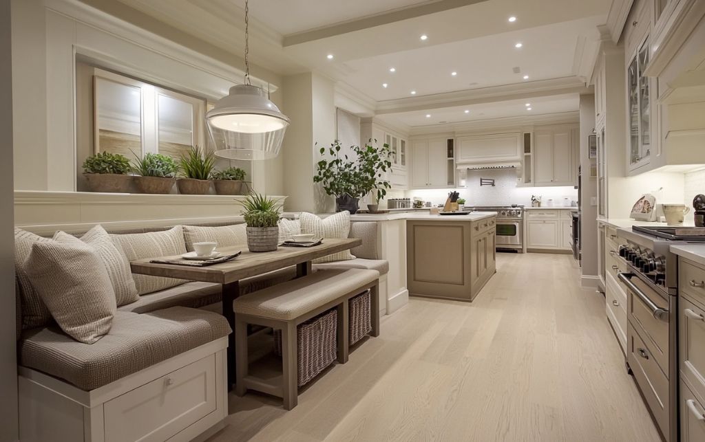 Integrated breakfast nooks in kitchen design