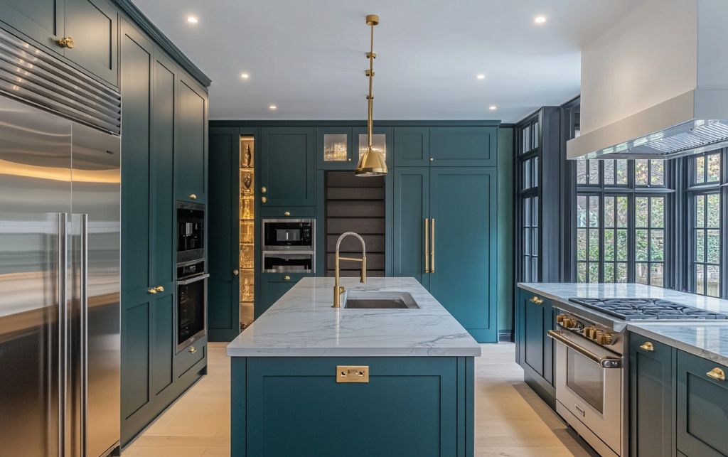 Balancing bold kitchen colours with timeless design principles and quality materials