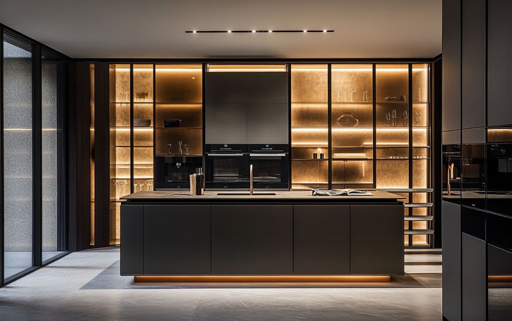 Vertical space maximization strategies in compact kitchen design