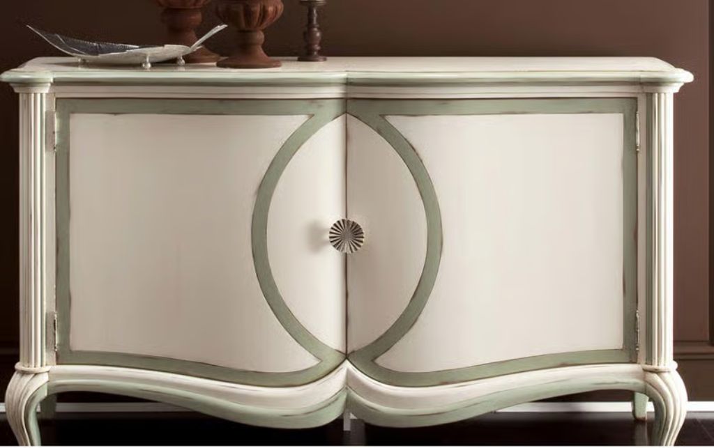 Bourbon Sideboard by Bamax showcasing hand-carved details and solid wood construction