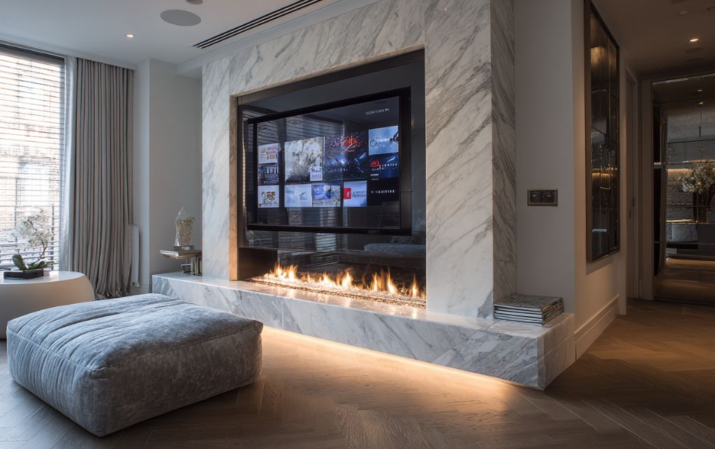 Precision engineering of motorised TV lift mechanism within bespoke cabinetry