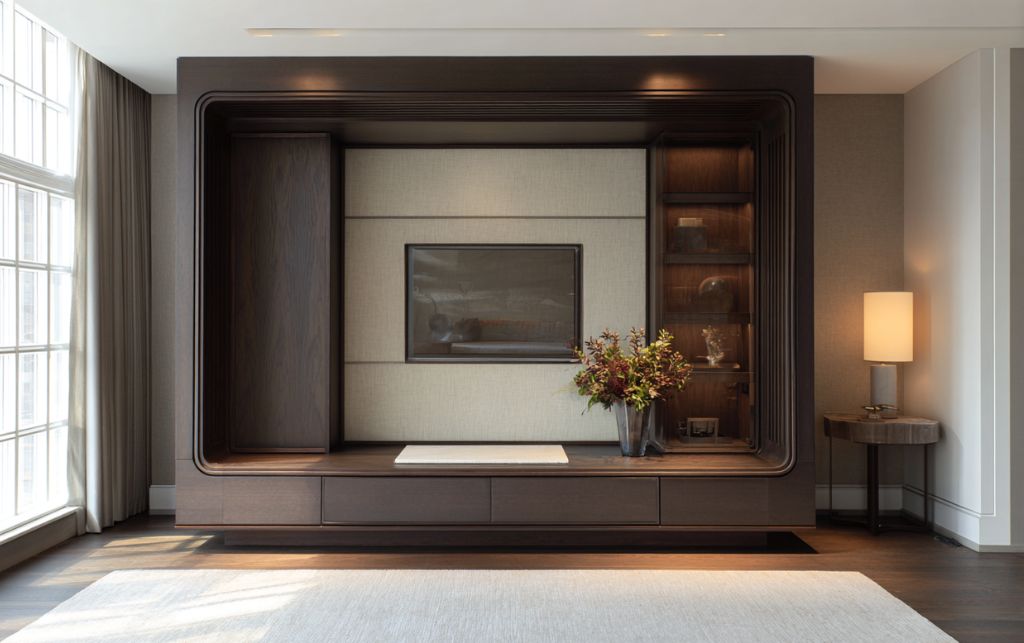 Comprehensive storage system integrating television, media devices, and cable management