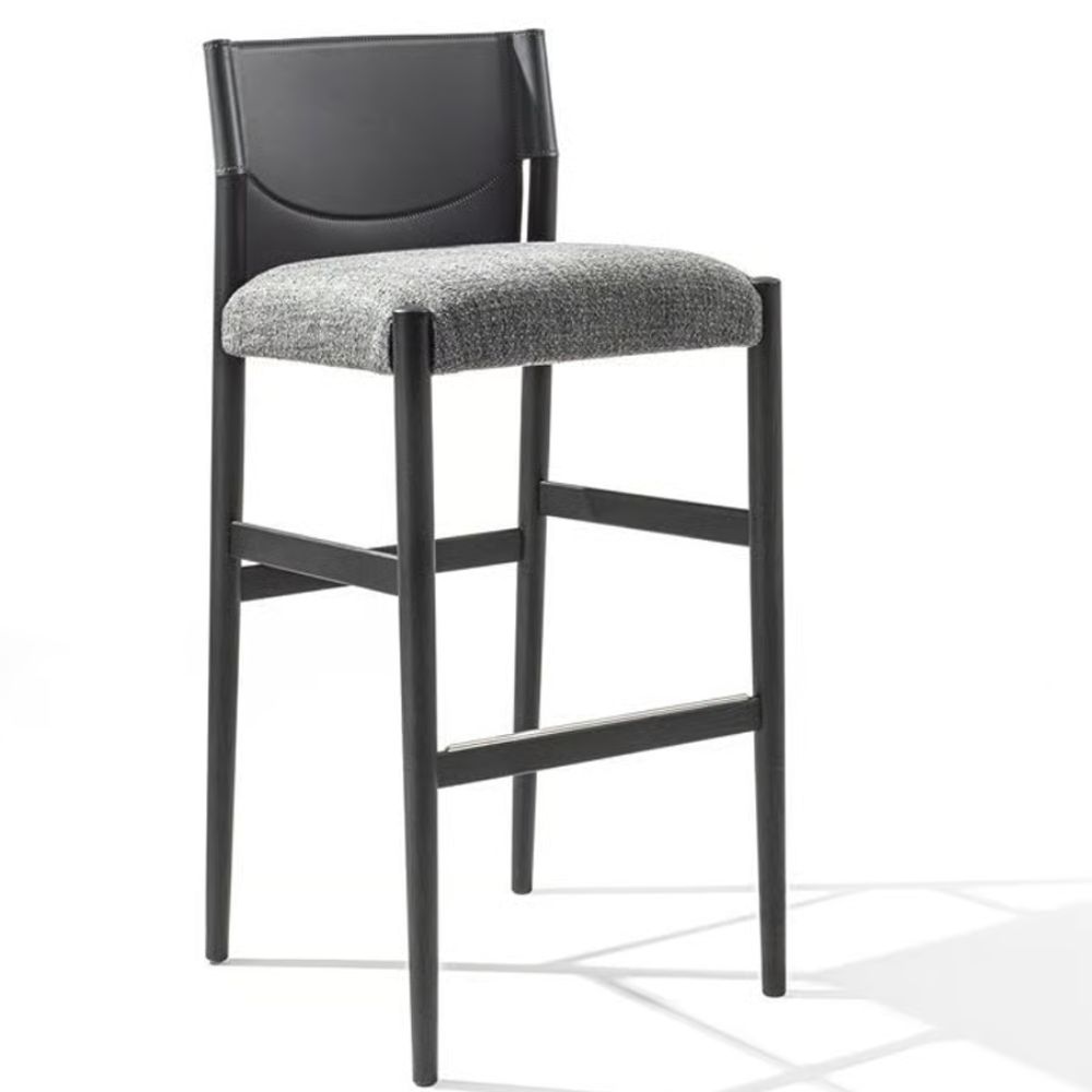 Sveva Bar Stool by Porada with precision-engineered wood frame and superior ergonomics