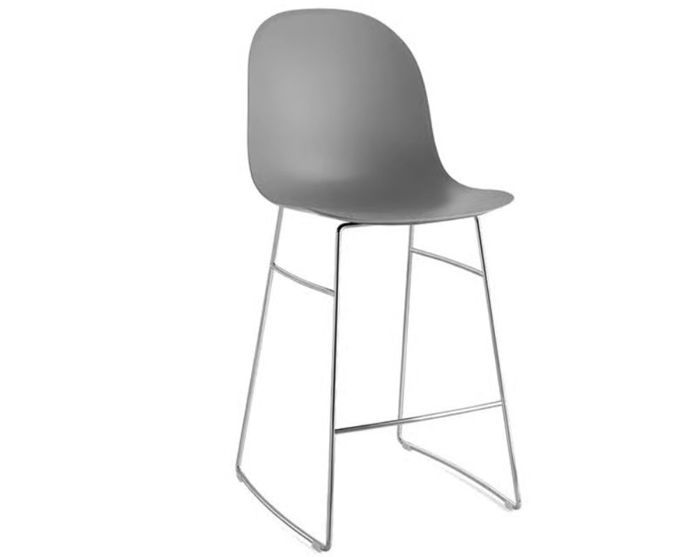 Academy CB1674 Bar Stool by Connubia Calligaris with minimalist grey design