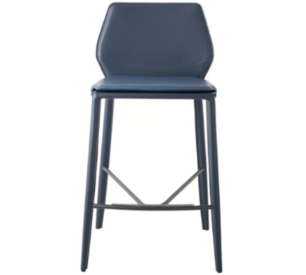 Wind bar stool by Aria featuring hexagonal backrest and minimal design