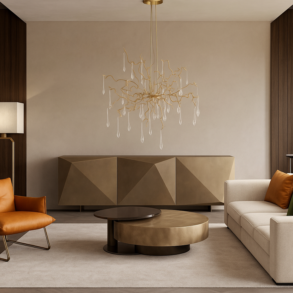 Google Nano Banana second attempt at luxury living room with simplified prompt