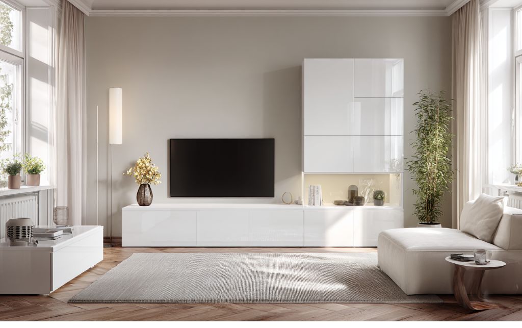 Quality factors and investment considerations for white gloss TV units