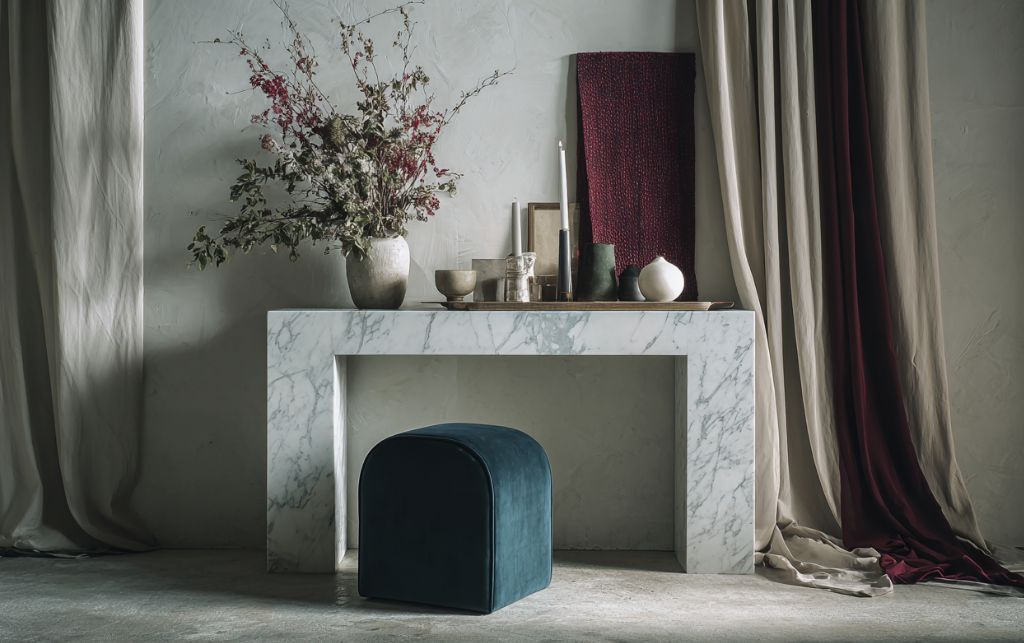 Pairing White Marble with Contemporary Design Elements