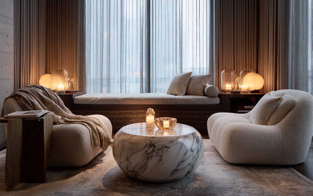 round white marble coffee table