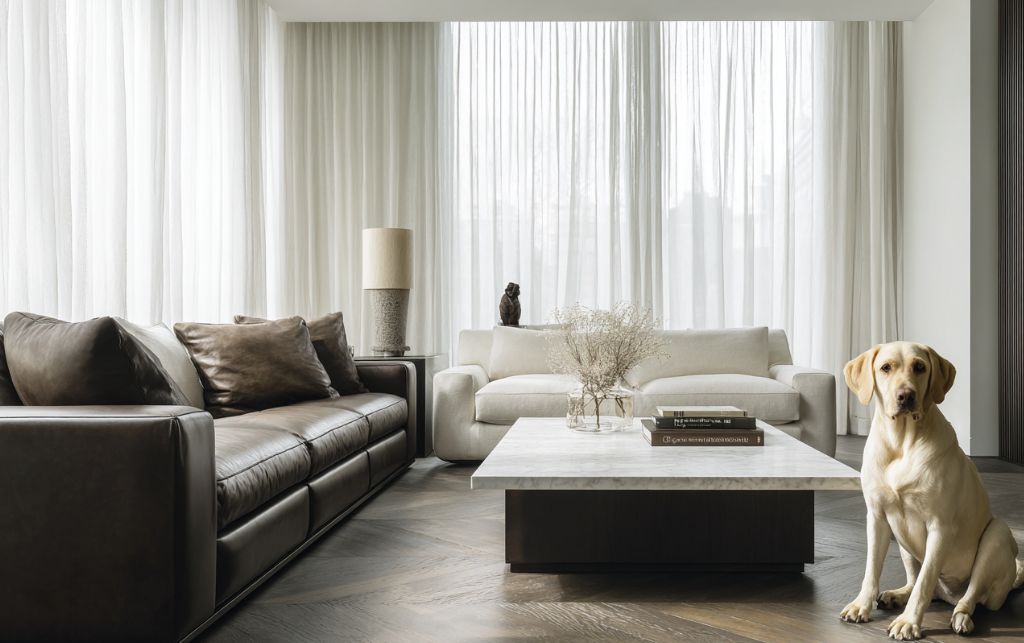 Comparison of leather and fabric sofa materials for pet-friendly homes