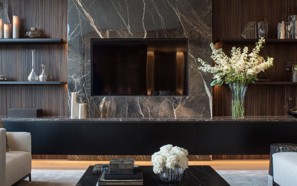 Black TV unit foundation styling basics