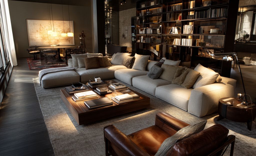 B&B Italia luxury furniture showroom interior