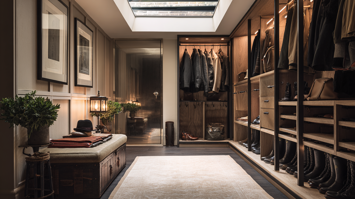 Bespoke boot room and entrance storage joinery in a London home