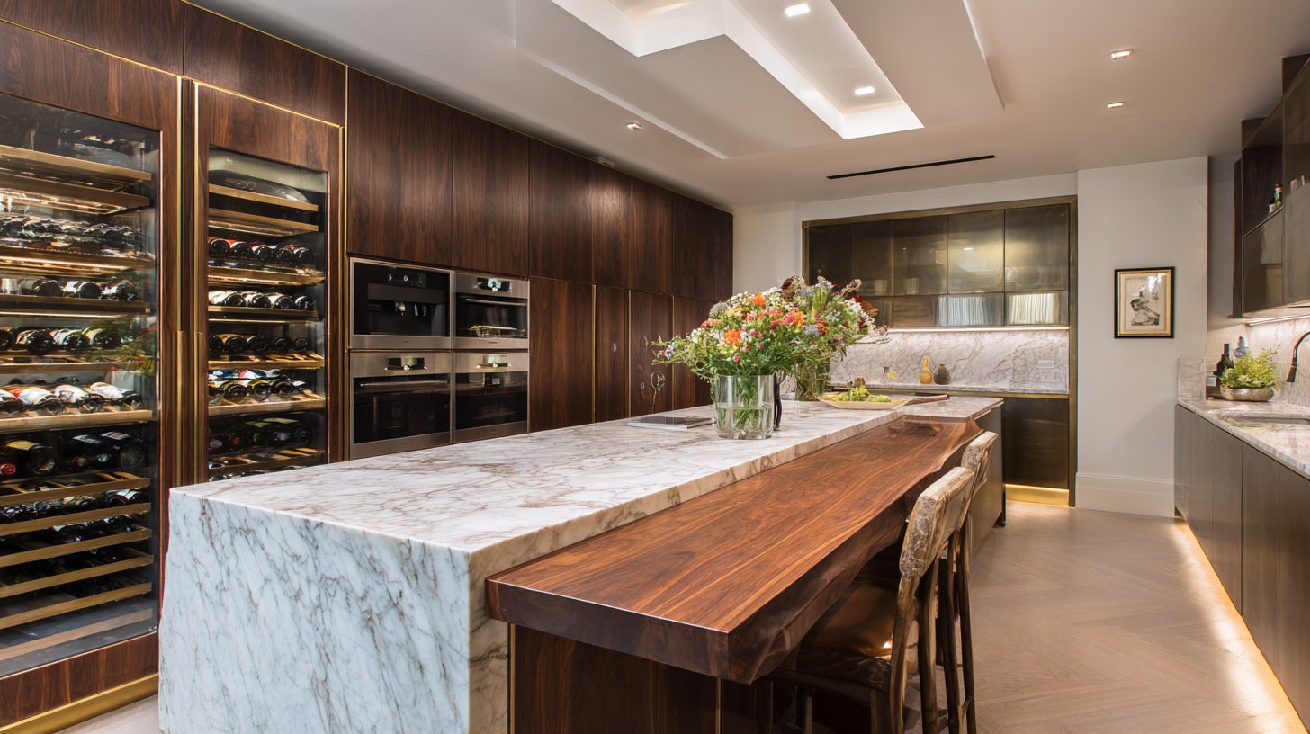 Bespoke kitchen island joinery in a luxury London home