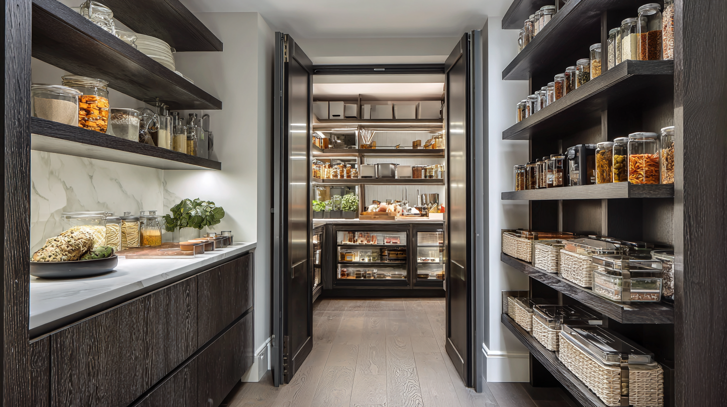 Bespoke kitchen pantry and larder joinery in a London home