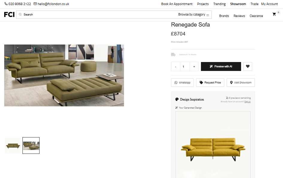 renegade sofa mustard