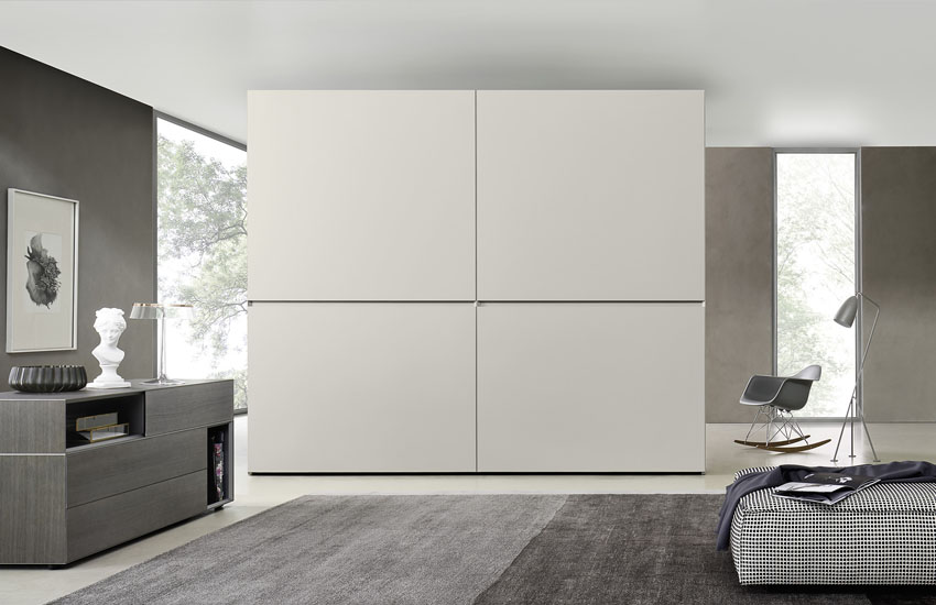 2 door wardrobe with drawers in a modern bedroom