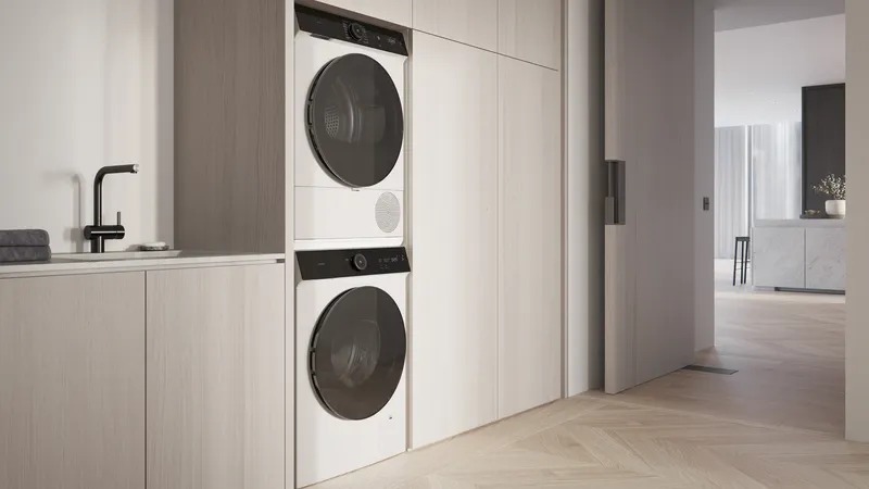Gaggenau washing machine and condenser dryer with exceptional energy ratings for luxury laundry rooms
