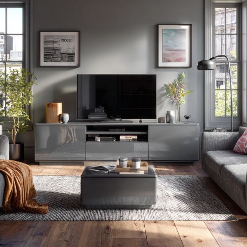 Perfect Colour Schemes for Rooms with Grey Gloss TV Units