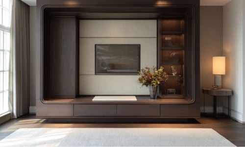 Concealed TV Cabinet with Storage for Elite Homes