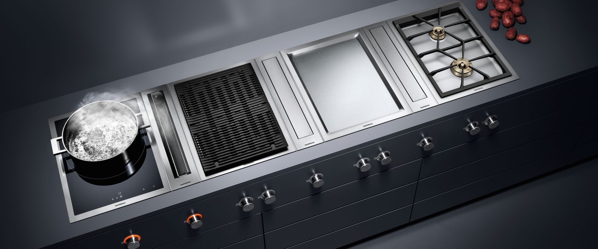 The best modular cooktops in the world. The Vario 400 and 400 series by