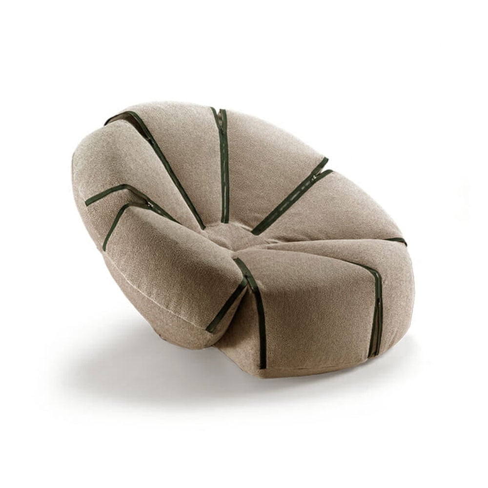 Lol Armchair by Arketipo - sculptural Florentine upholstered armchair for a quiet luxury interior