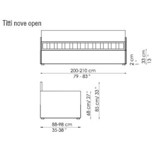 80 X 190 cm - Titti Nove open