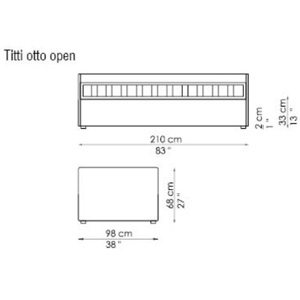 90 X 200 cm - Titti Otto open