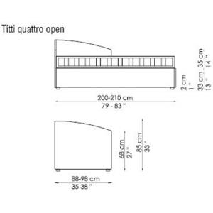 80 X 190 cm - Titti Quattro open