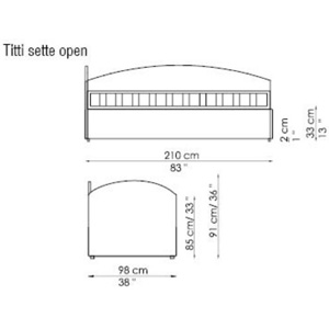 90 X 200 cm - Titti Sette open