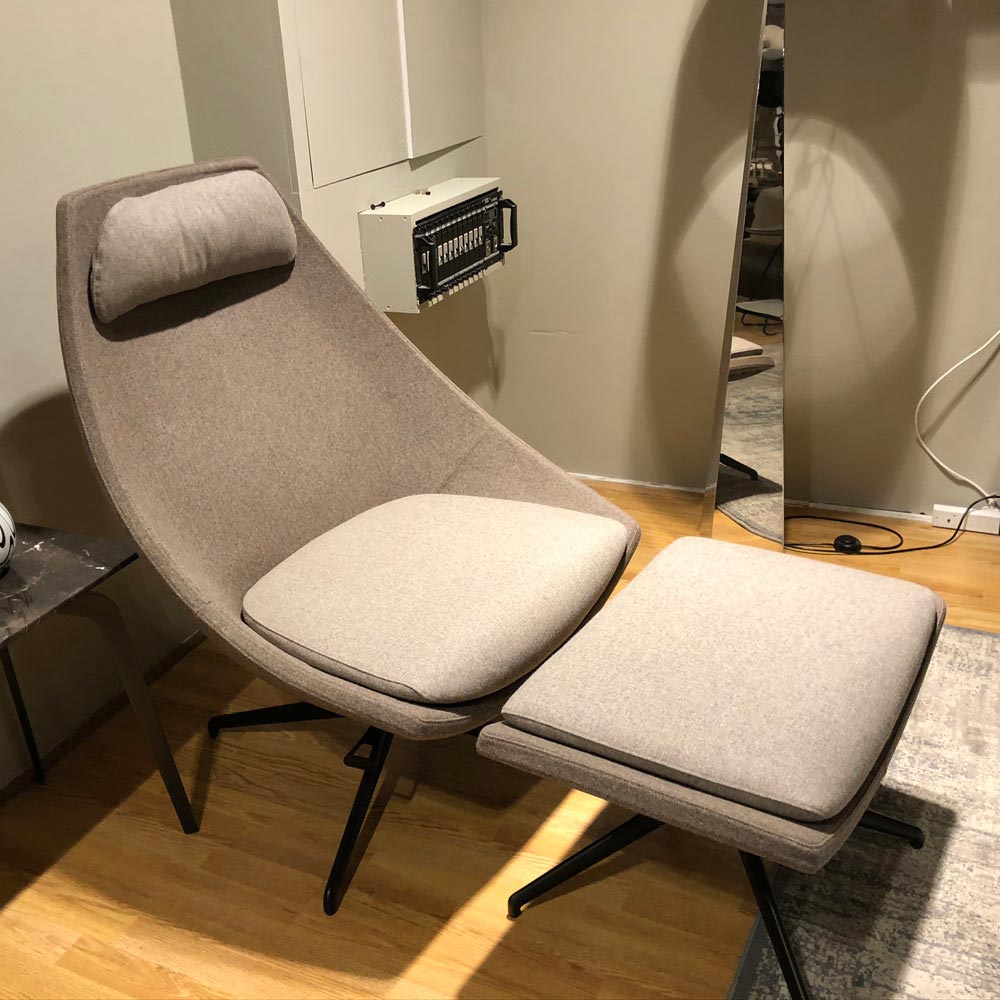 Cut Armchair & Footstool by Potocco | FCI Clerance