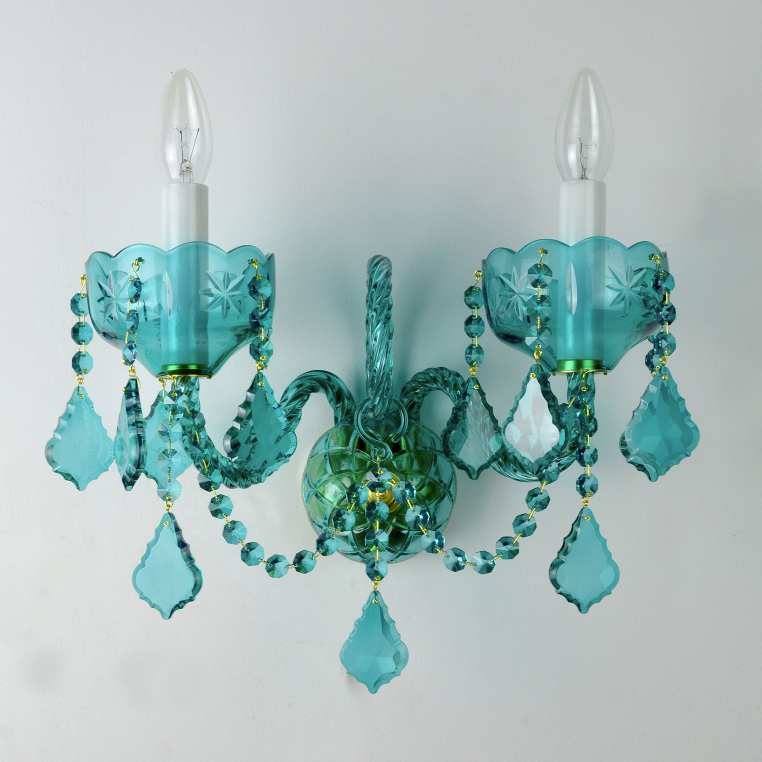 Aqua Crystal Chandelier FCI Custom Lighting