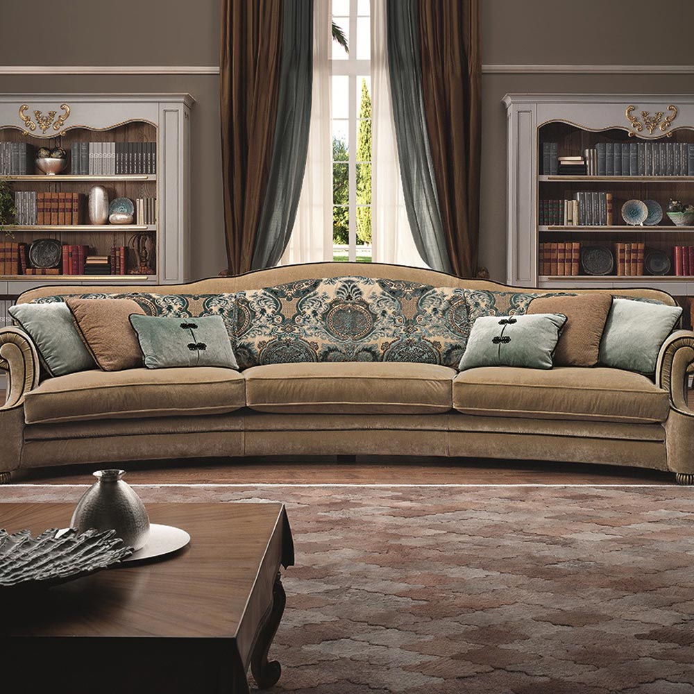 Curved Palais Royal Sofa Silvano Luxury FCI London